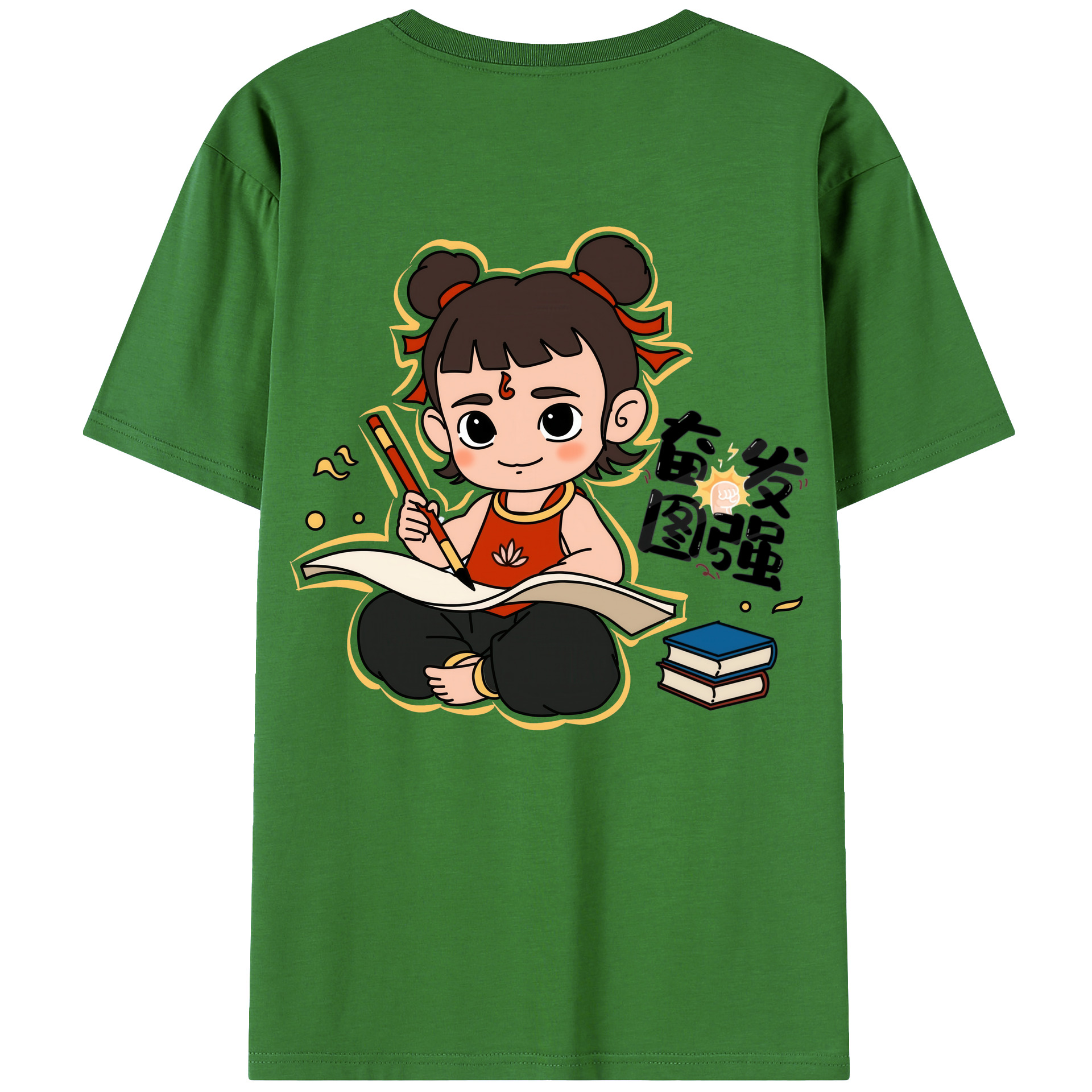 （画像用） Ne Zha 2 ナタ 魔童の大暴れ レディース半袖Tシャツ(バックプリント)